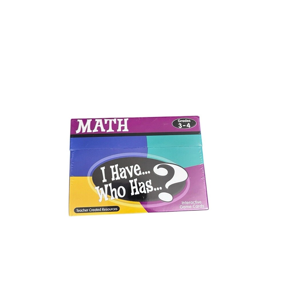 Teacher Created I Have Who Has Math Game, Grades 3-4 Brand New Sealed Game Cards